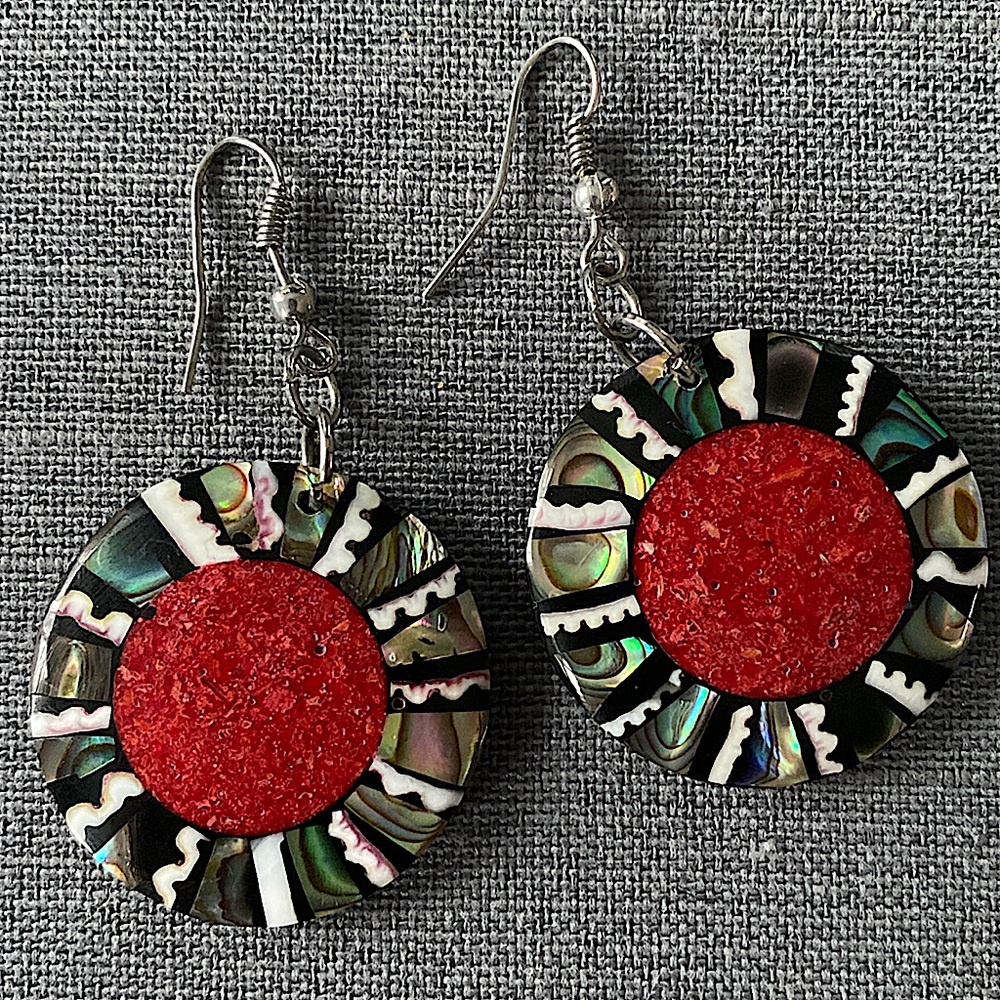 Coral 🪸 and shell 🐚 earings